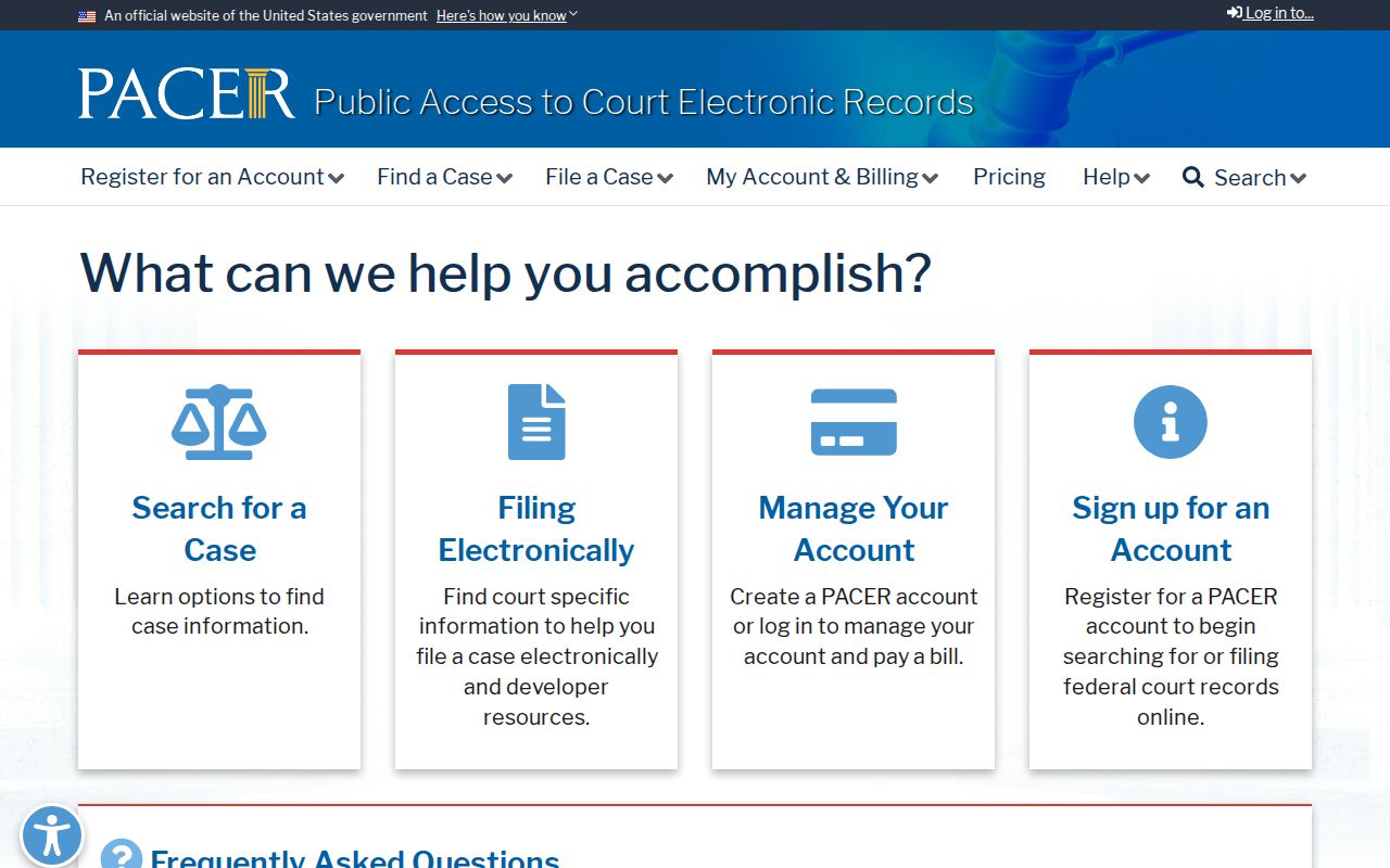 Dublin previous residents federal PACER case records