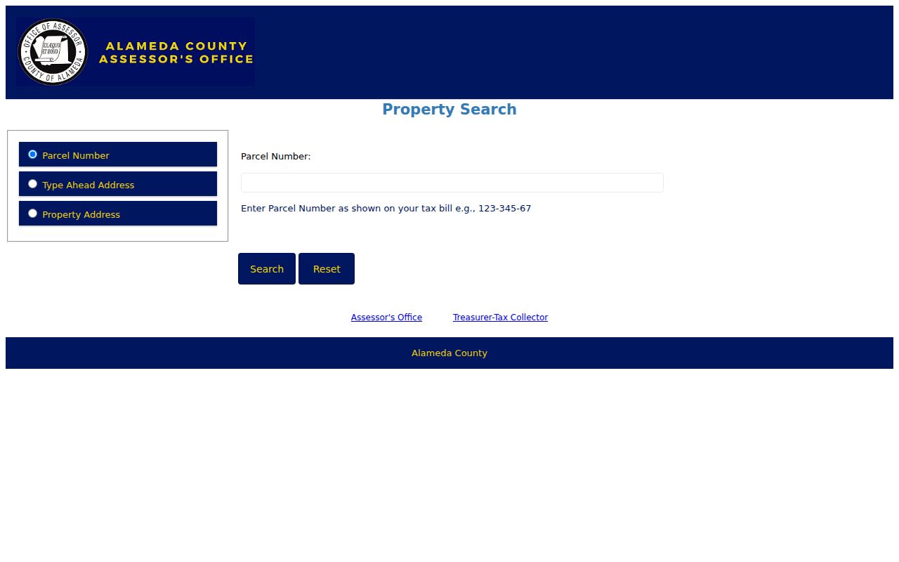Dublin street directory view of Alameda County property search